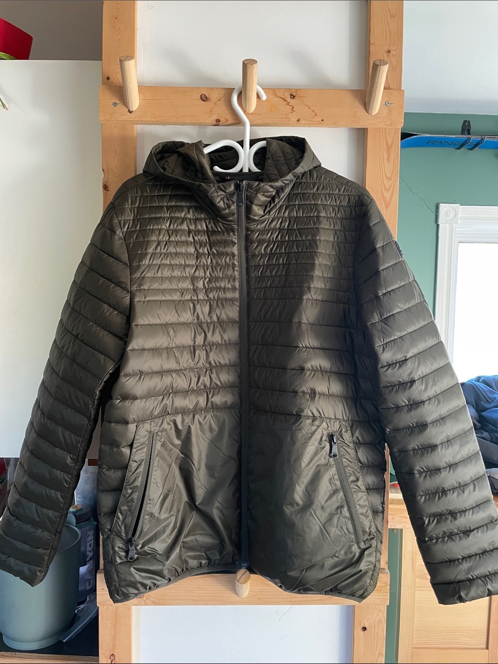 Pajar Green Quilted Hooded Puffer Jacket
